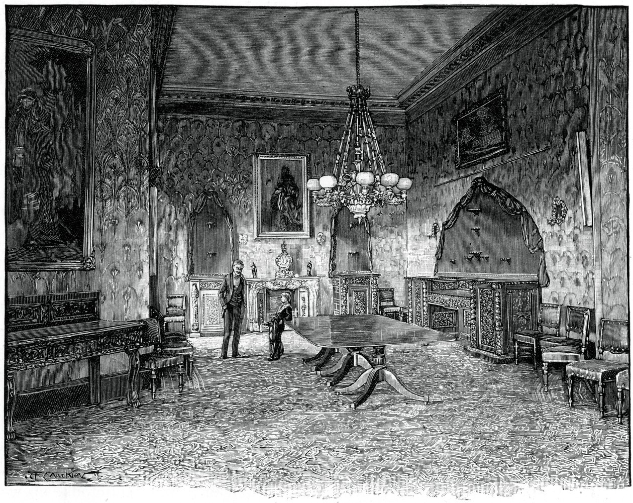 La sala da pranzo, Kilkenny House, Irlanda da Unbekannt