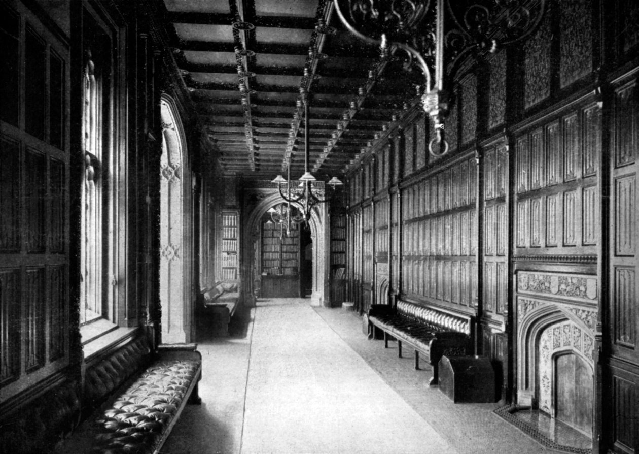La lobby della divisione, Camera dei Comuni, Westminster, Londra, 1926 da Unbekannt