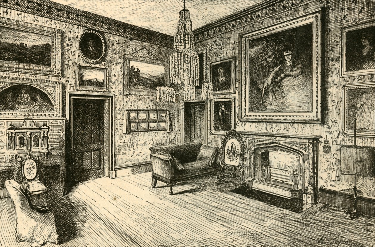Il salotto ad Abbotsford, 1882 da Unbekannt