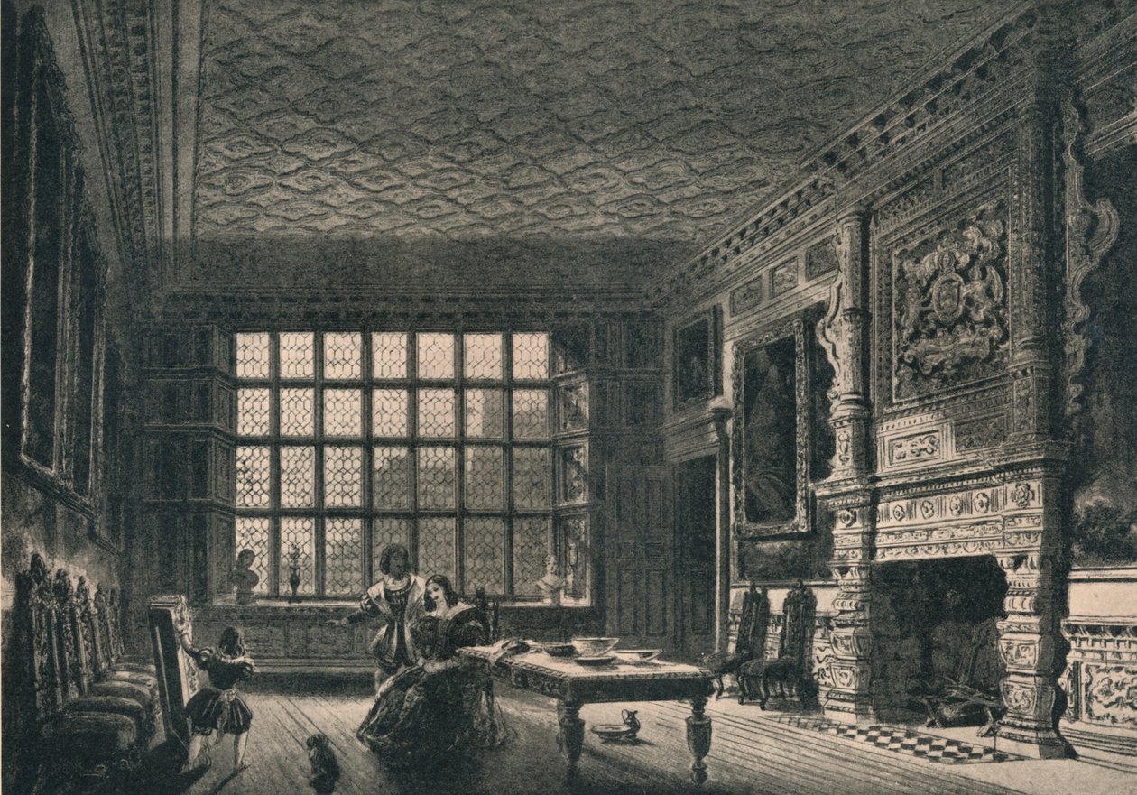 La stanza elisabettiana, Coombe Abbey, Warwickshire, 1915 da Unbekannt