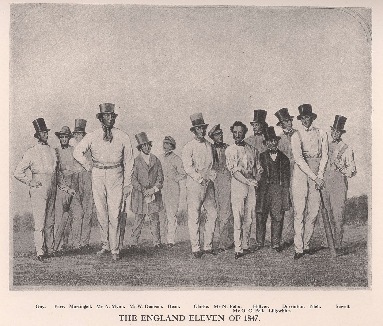 La squadra di cricket inglese del 1846, 1912 da Unbekannt
