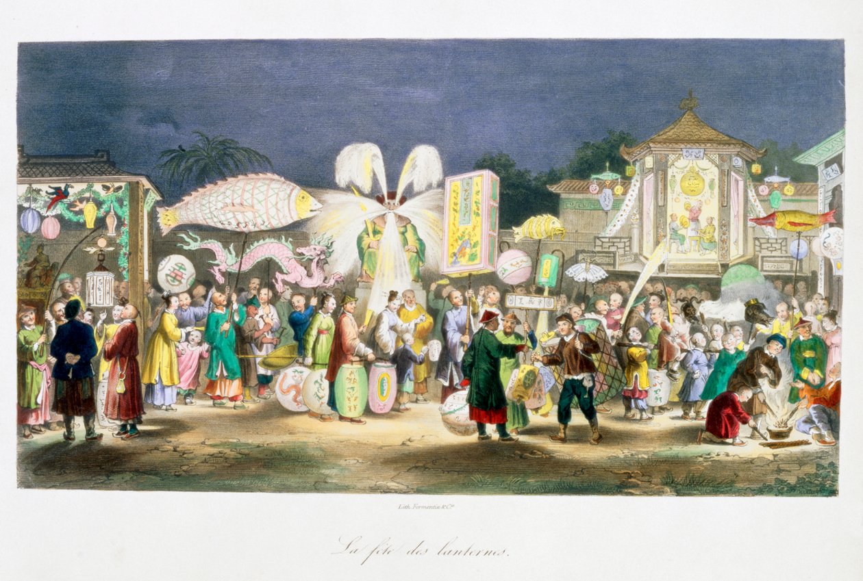 La Festa delle Lanterne, Cina, 1824-1827 da Unbekannt