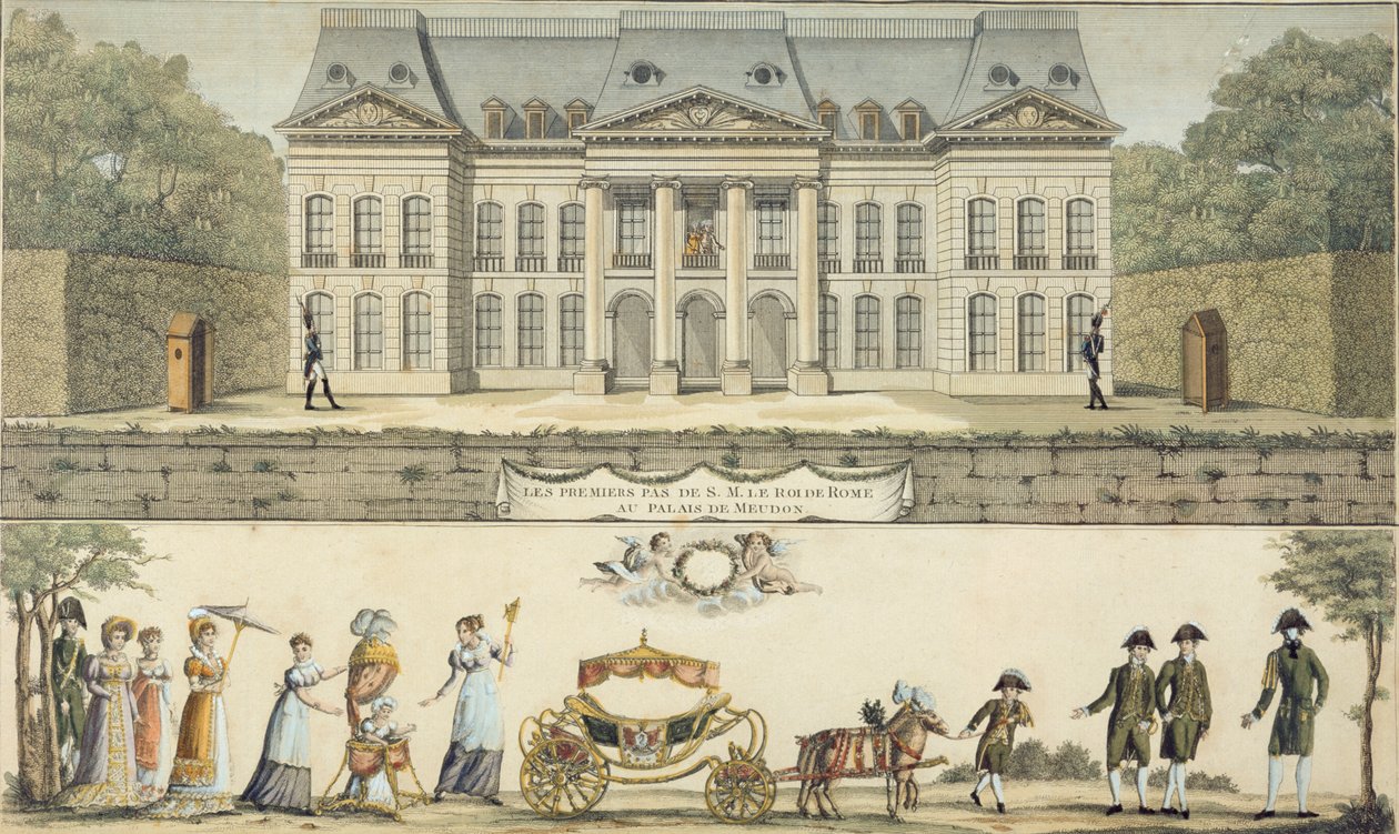 I primi passi del Re di Roma al Castello di Meudon, XIX secolo da Unbekannt