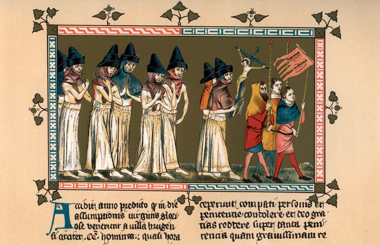 I flagellanti a Doornik nel 1349 da Unbekannt