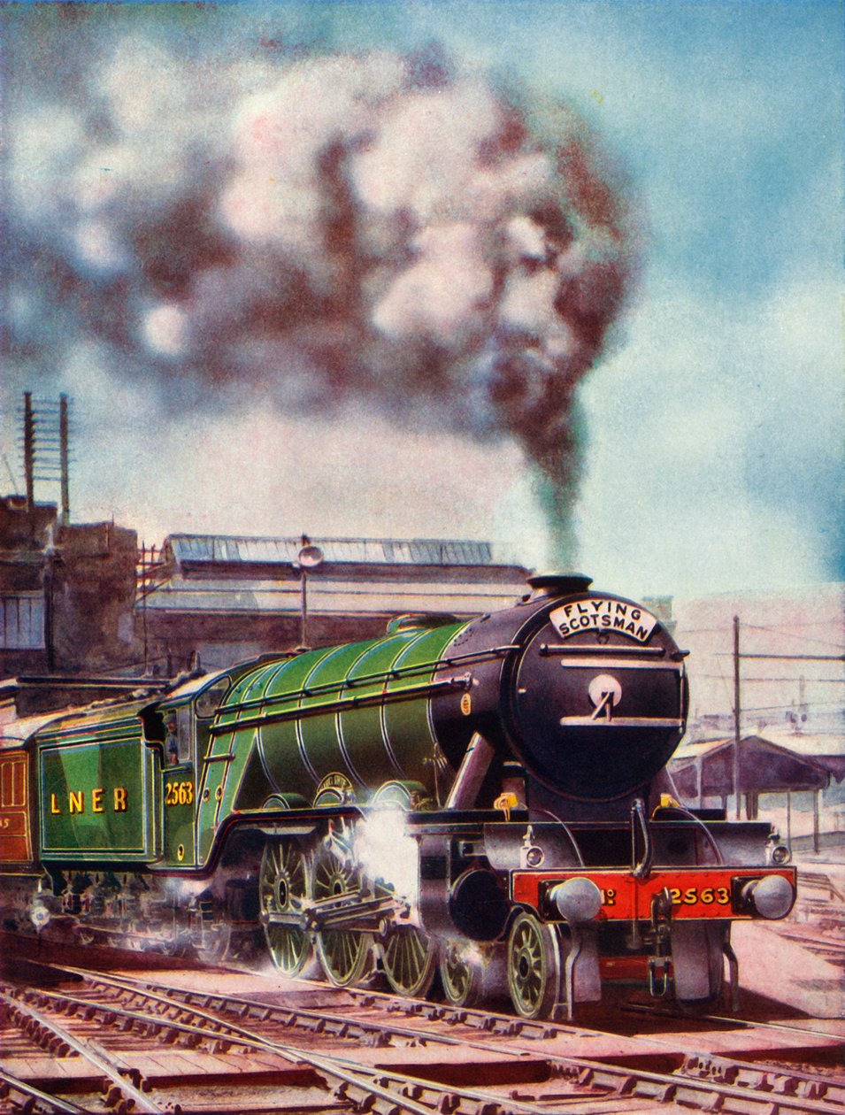 Il Flying Scotsman lascia la stazione di Kings Cross, trainato dal No. 2563, 1935-36 da Unbekannt