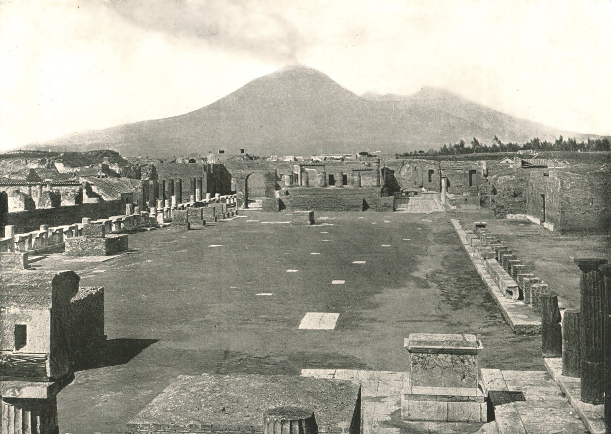 Il Foro di Pompei e il Vesuvio, Italia, 1895 da Unbekannt