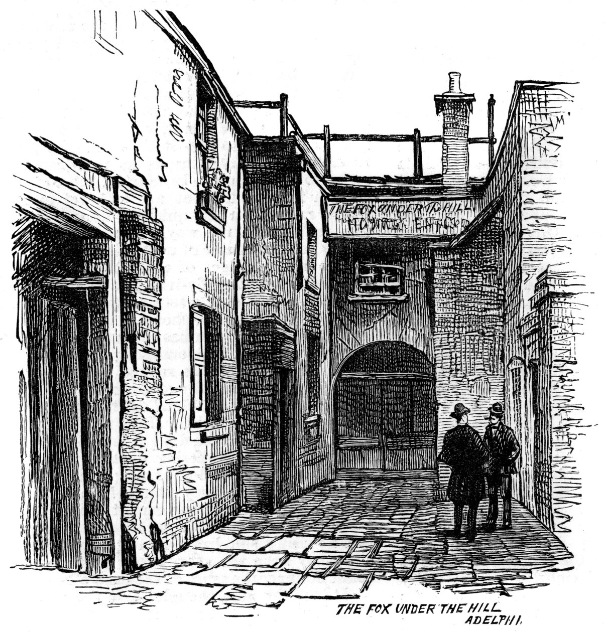 La volpe sotto la collina, casa pubblica, Adelphi, Westminster, Londra, 1887 da Unbekannt