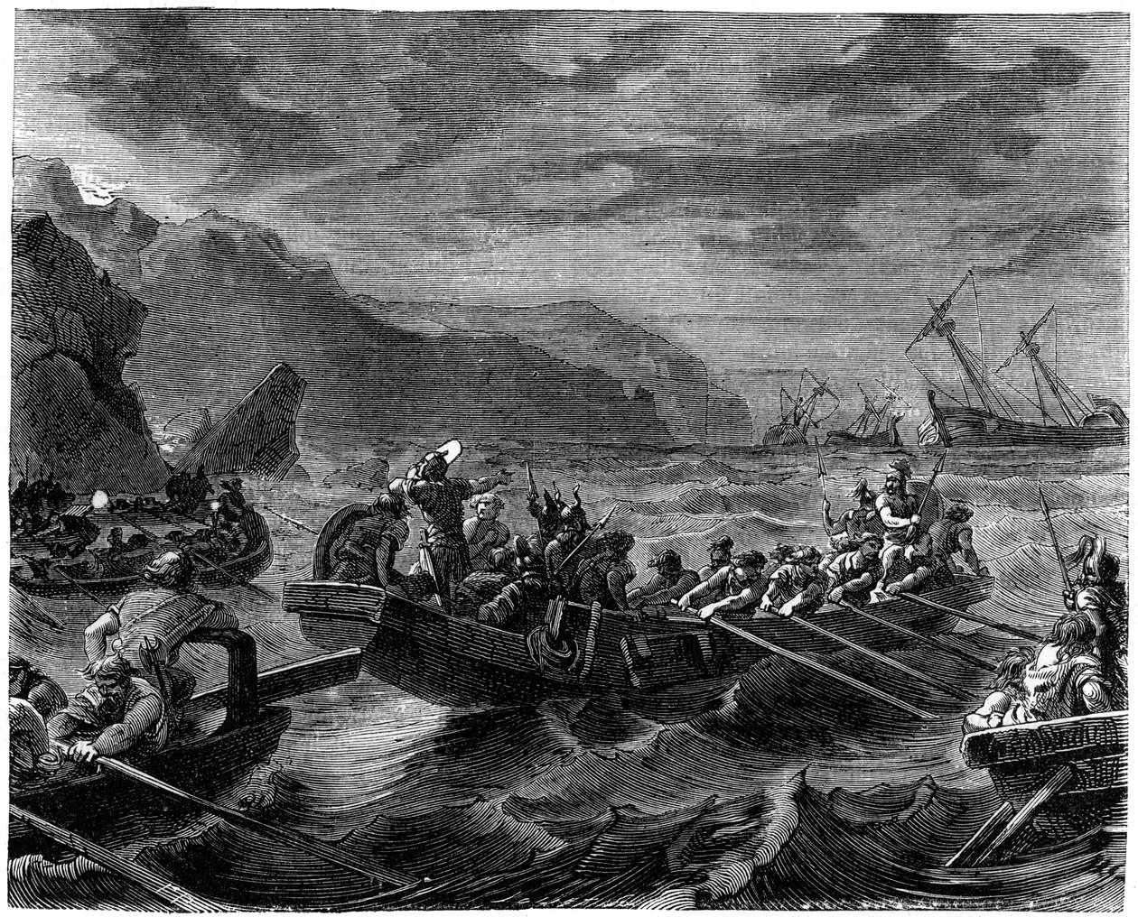 I Franchi attraversano il mare in tempesta, 1882-1884 da Unbekannt