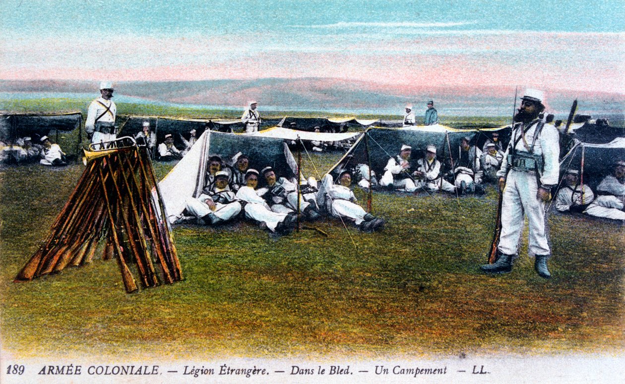 La Legione Straniera Francese nel loro campo, c1910 da Unbekannt