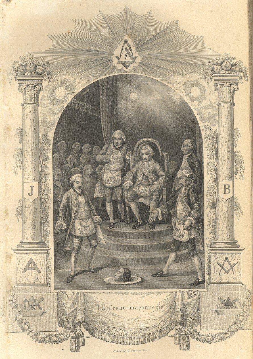 Cerimonia dei massoni francesi, 1844 da Unbekannt