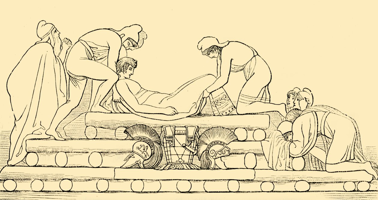 Il funerale di Ettore, 1890 da Unbekannt