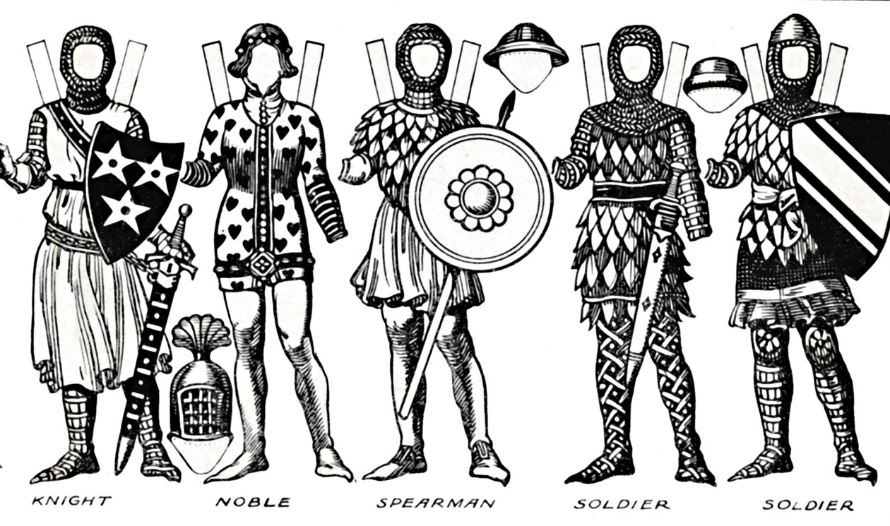 La Galleria del Costume Britannico: Abito indossato durante il regno del primo Edoardo, c1934 da Unbekannt