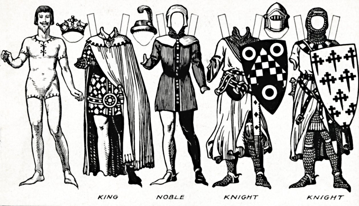 La Galleria del Costume Britannico: Abito indossato durante il regno del primo Edoardo, c1934 da Unbekannt