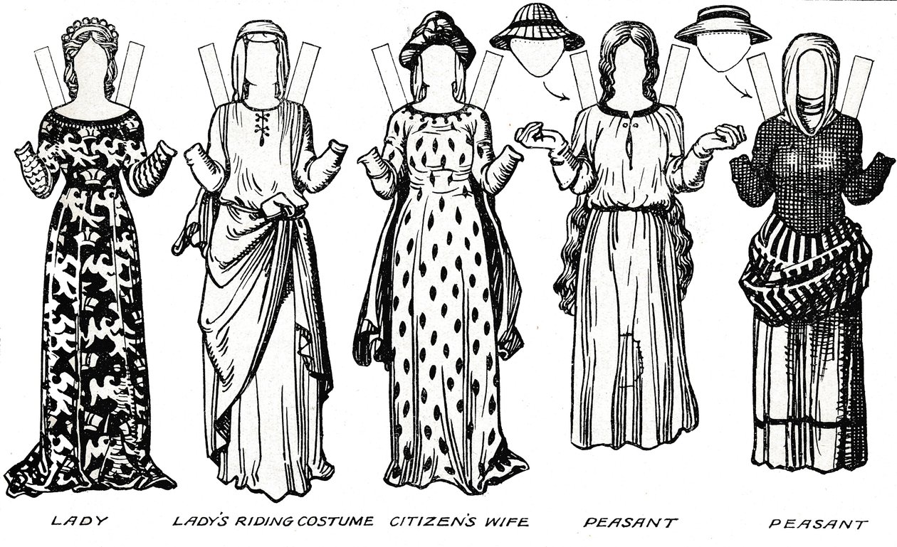 La galleria del costume britannico: Abito indossato durante il regno del primo Edoardo, c1934 da Unbekannt