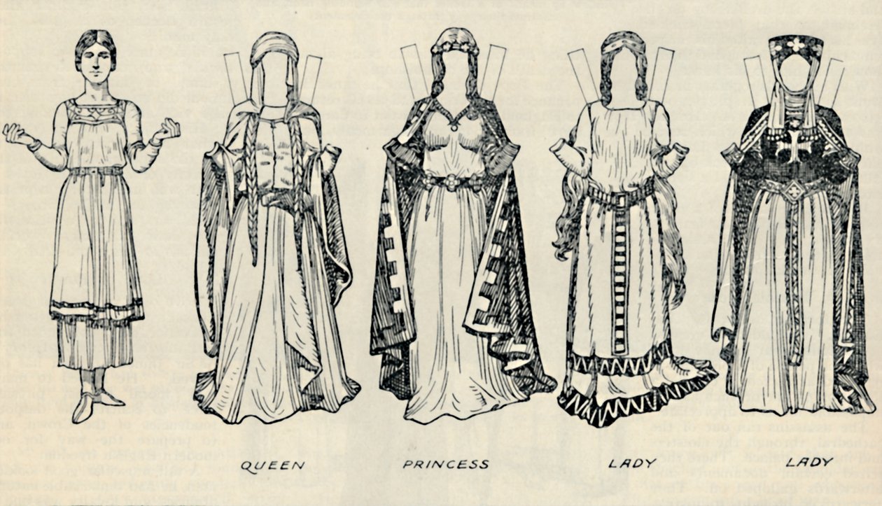La Galleria del Costume Britannico: Tipi di Abbigliamento nei Tempi dei Primi Plantageneti, c1934 da Unbekannt