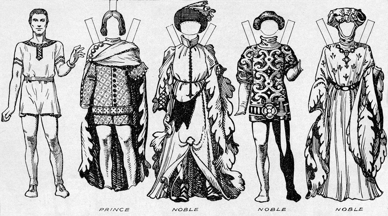 La Galleria del Costume: Abiti indossati negli ultimi anni del regno di Edoardo III, c1934 da Unbekannt