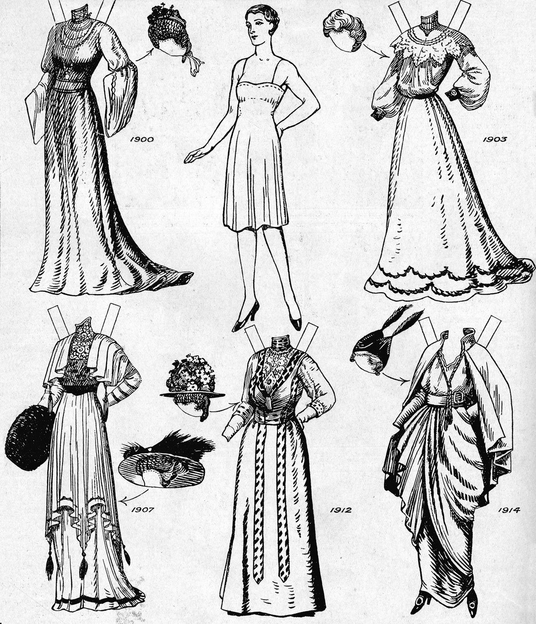 La galleria del costume storico: abiti indossati durante il ventesimo secolo da Unbekannt