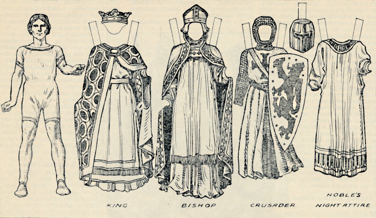 La galleria del costume storico: Gli abiti indossati ai tempi di Riccardo I, c1934 da Unbekannt