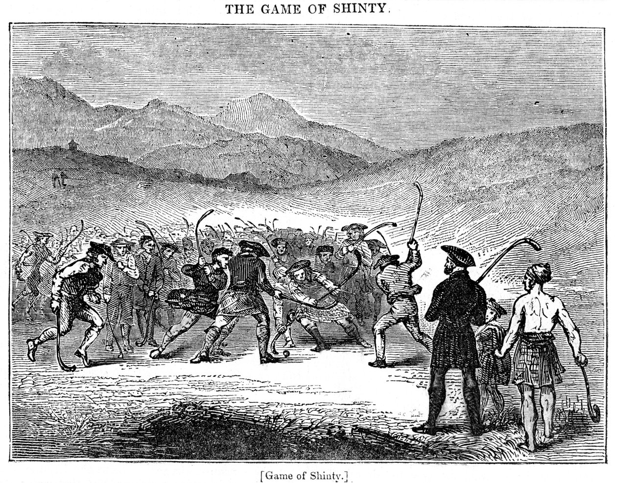 Il gioco dello Shinty, XVIII o XIX secolo da Unbekannt