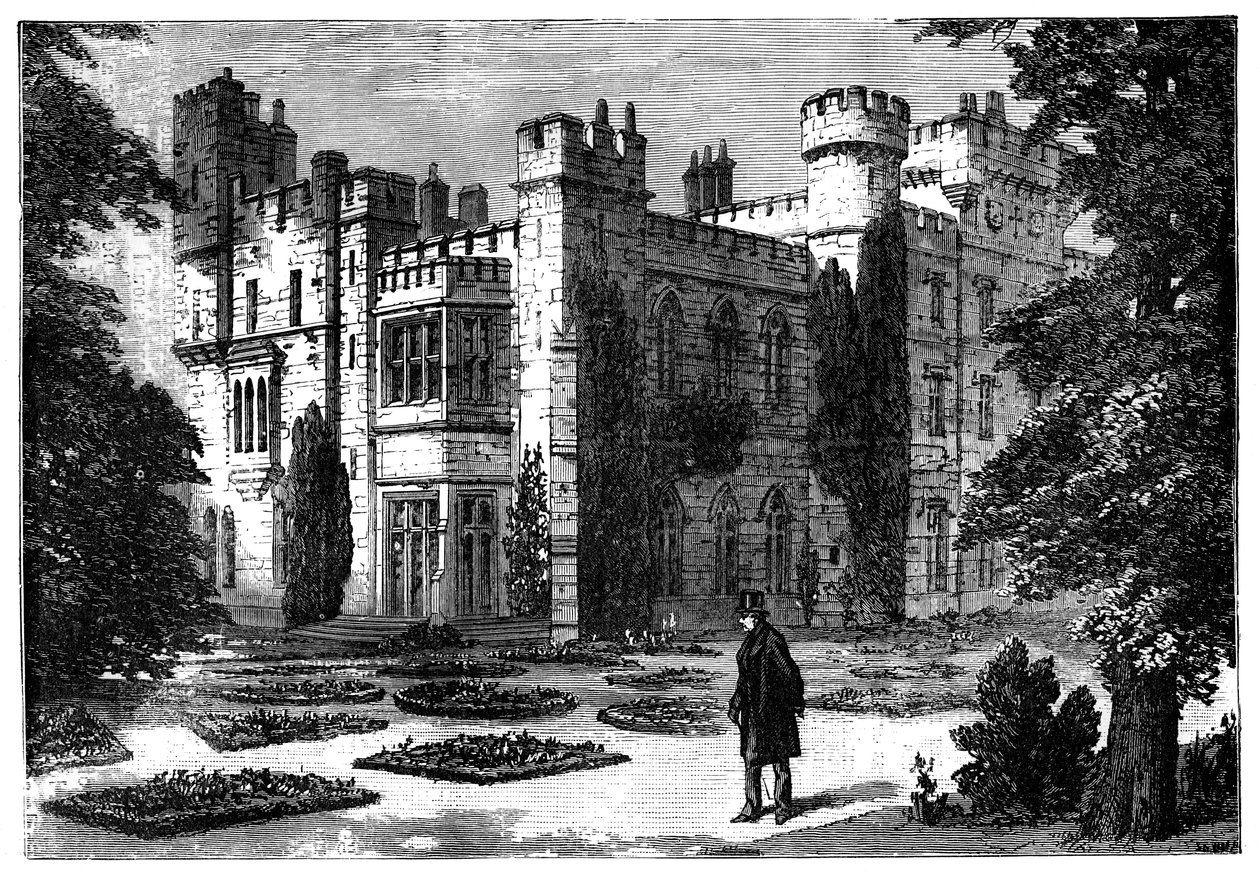 Il giardino, castello di Hawarden, Flintshire, Galles da Unbekannt