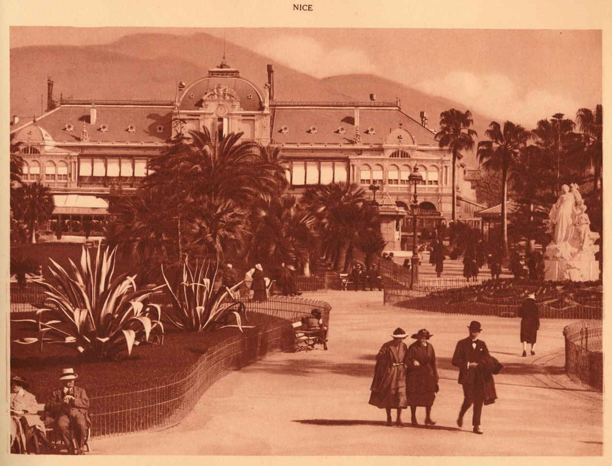 I giardini e il casinò, Nizza, 1930 da Unbekannt