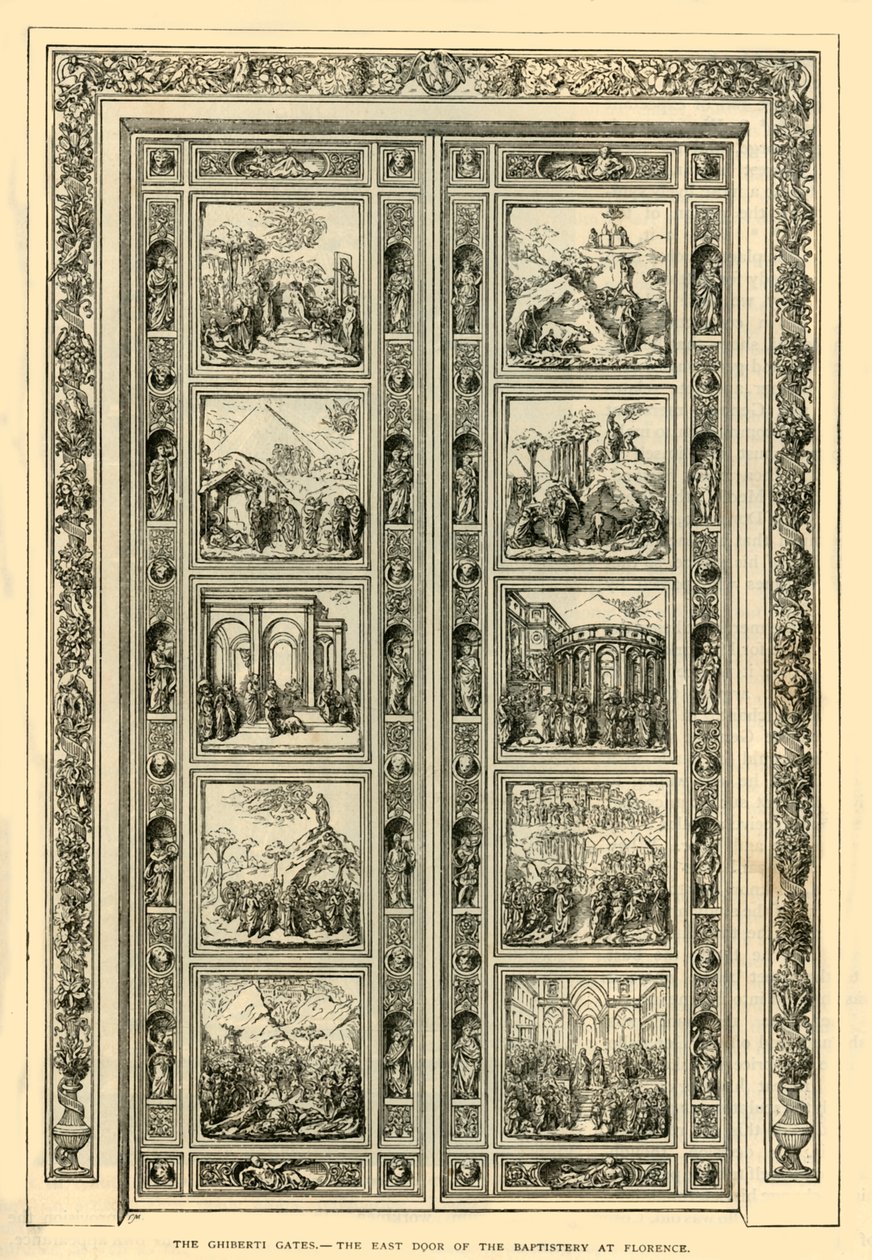 Le Porte di Ghiberti - La Porta Est del Battistero a Firenze, 1882 da Unbekannt