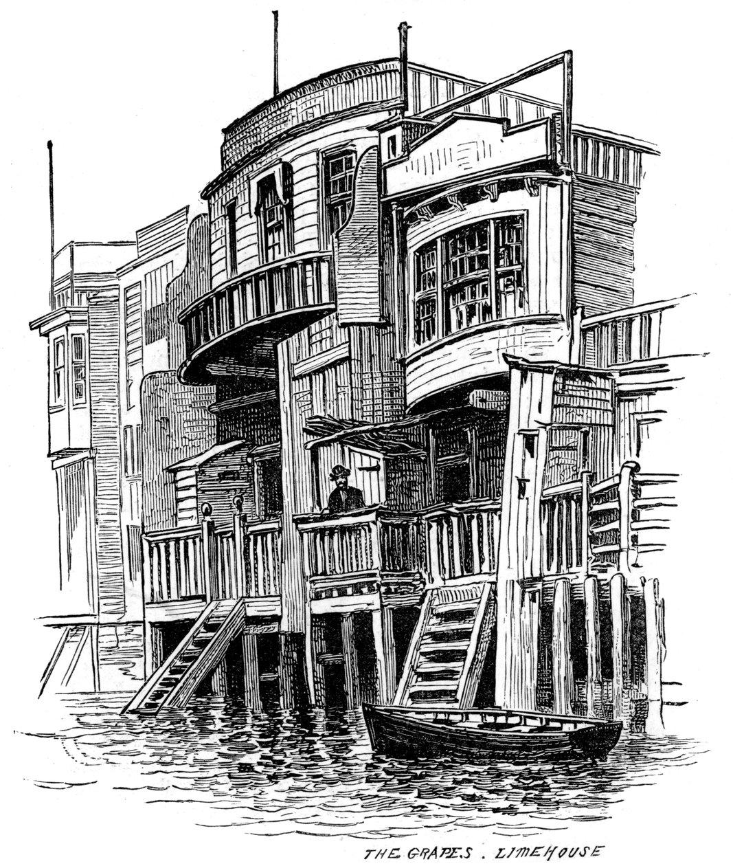 Il pub The Grapes, Limehouse, Londra, 1887 da Unbekannt