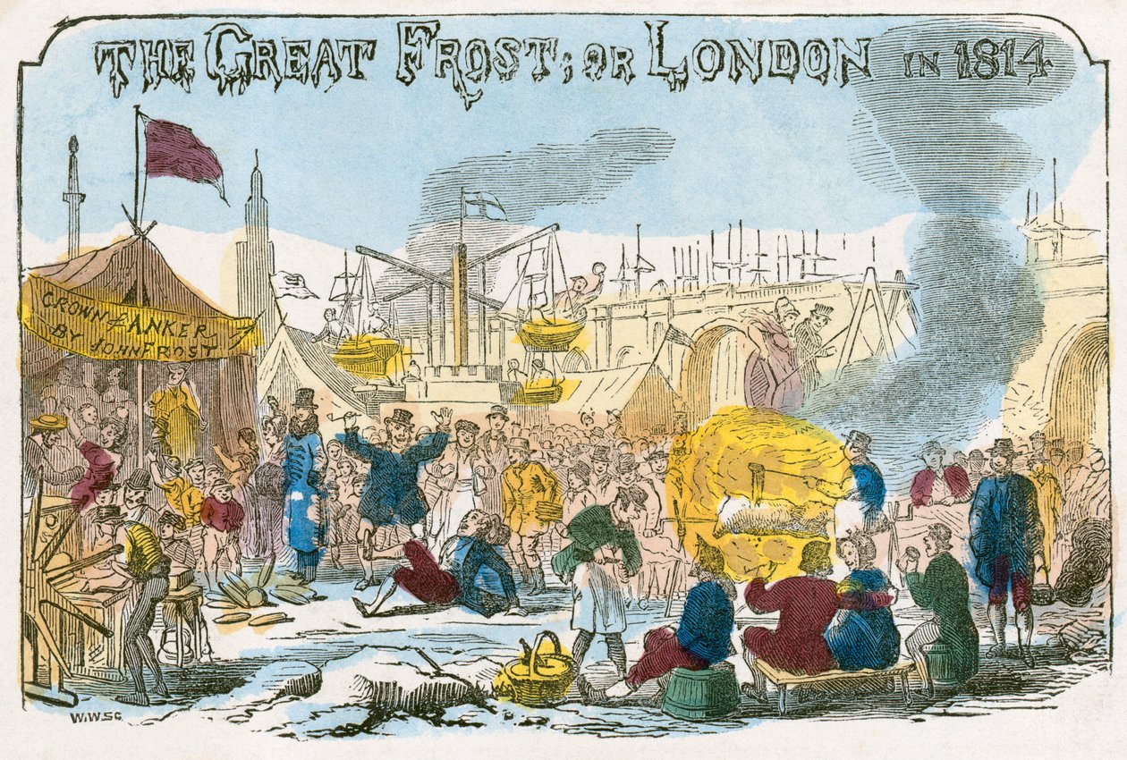 Il grande gelo, o Londra nel 1814 da Unbekannt