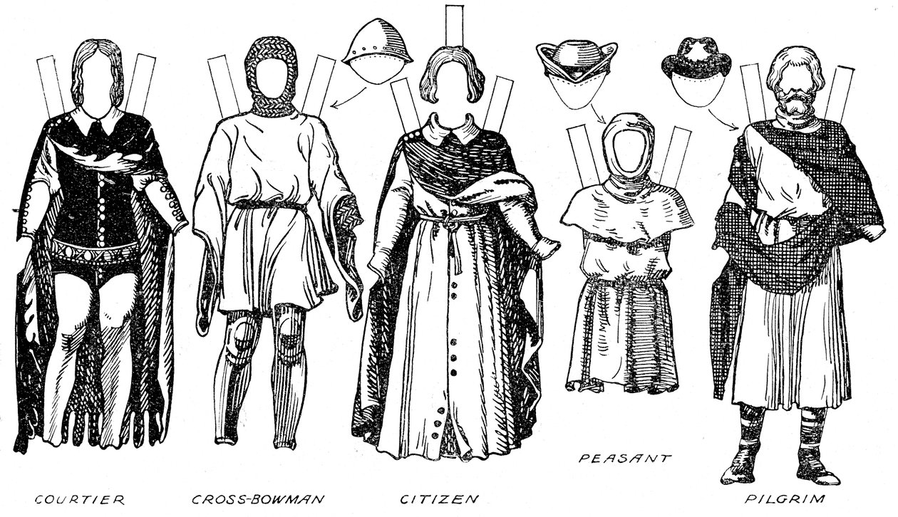 La Grande Galleria del Costume Britannico: Abito Indossato nel Regno di Edoardo III, c1934 da Unbekannt