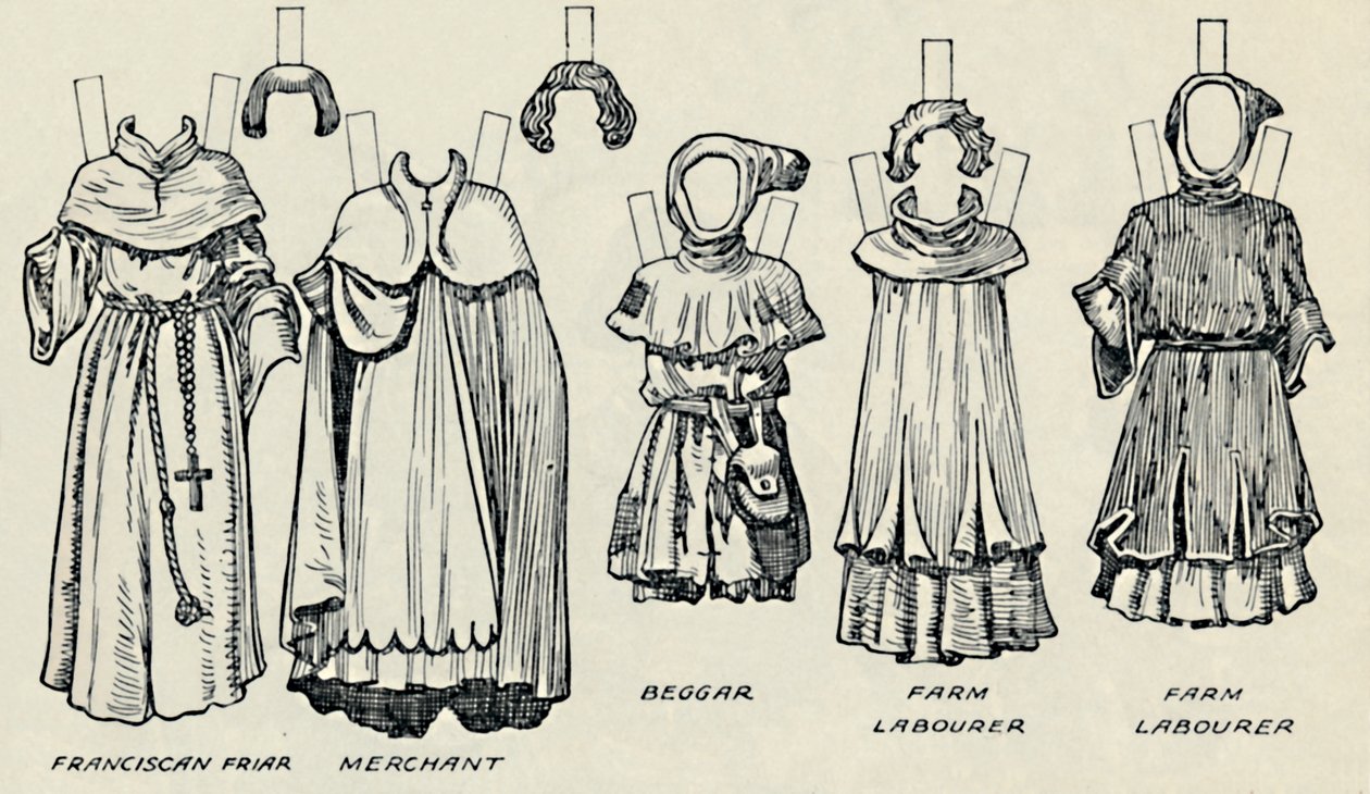 La Grande Galleria del Costume Britannico: Abiti Vari Indossati in Epoca Normanna da Unbekannt