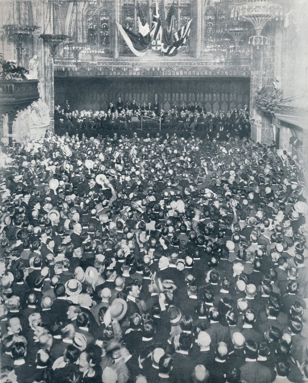 Il grande incontro di reclutamento alla Guildhall di Londra, 1914 da Unbekannt