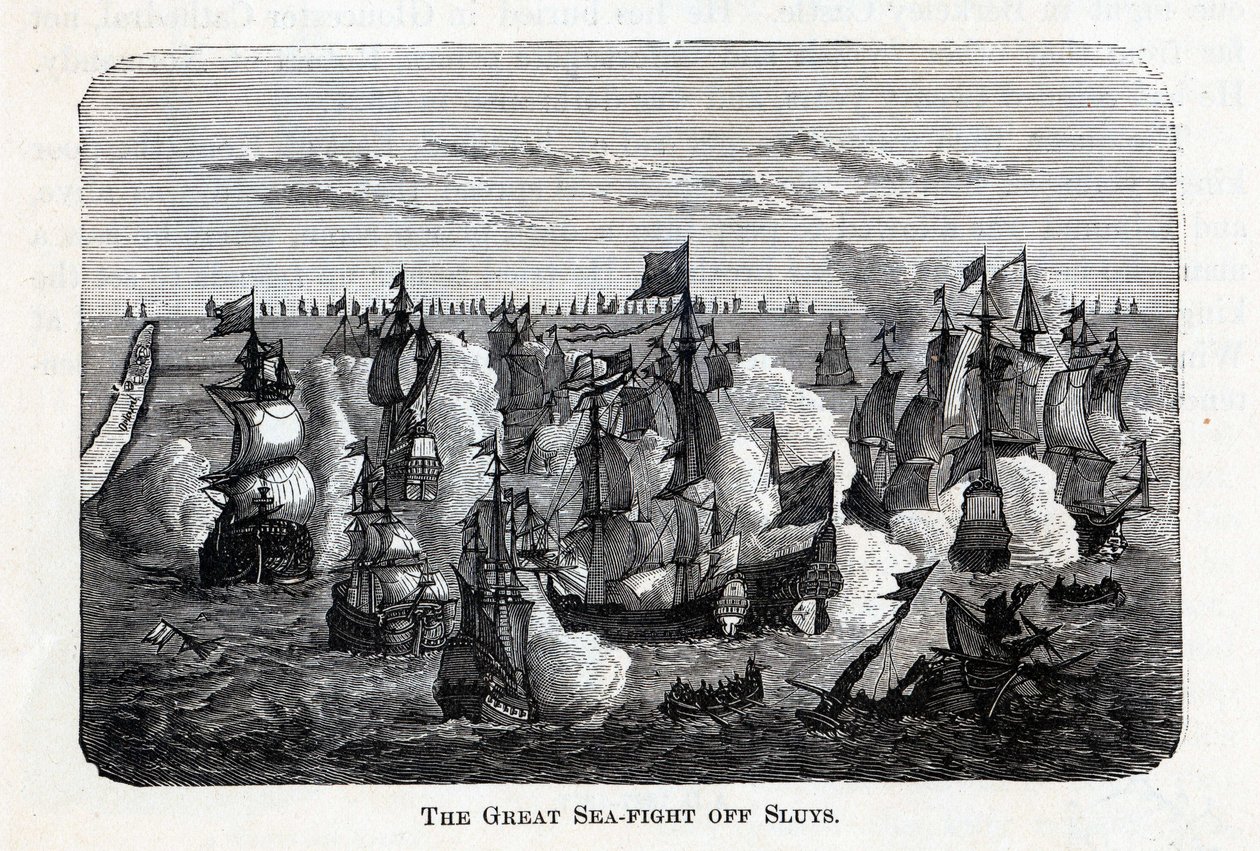 La grande battaglia navale di Sluys, 1882 da Unbekannt