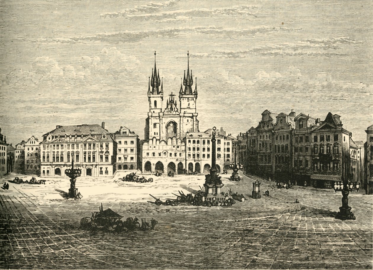 La Grande Piazza, Praga, 1890 da Unbekannt