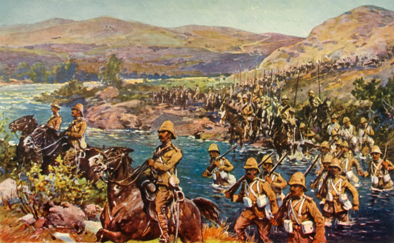 Il grande movimento di svolta - Attraversamento del Riet, 1901 da Unbekannt