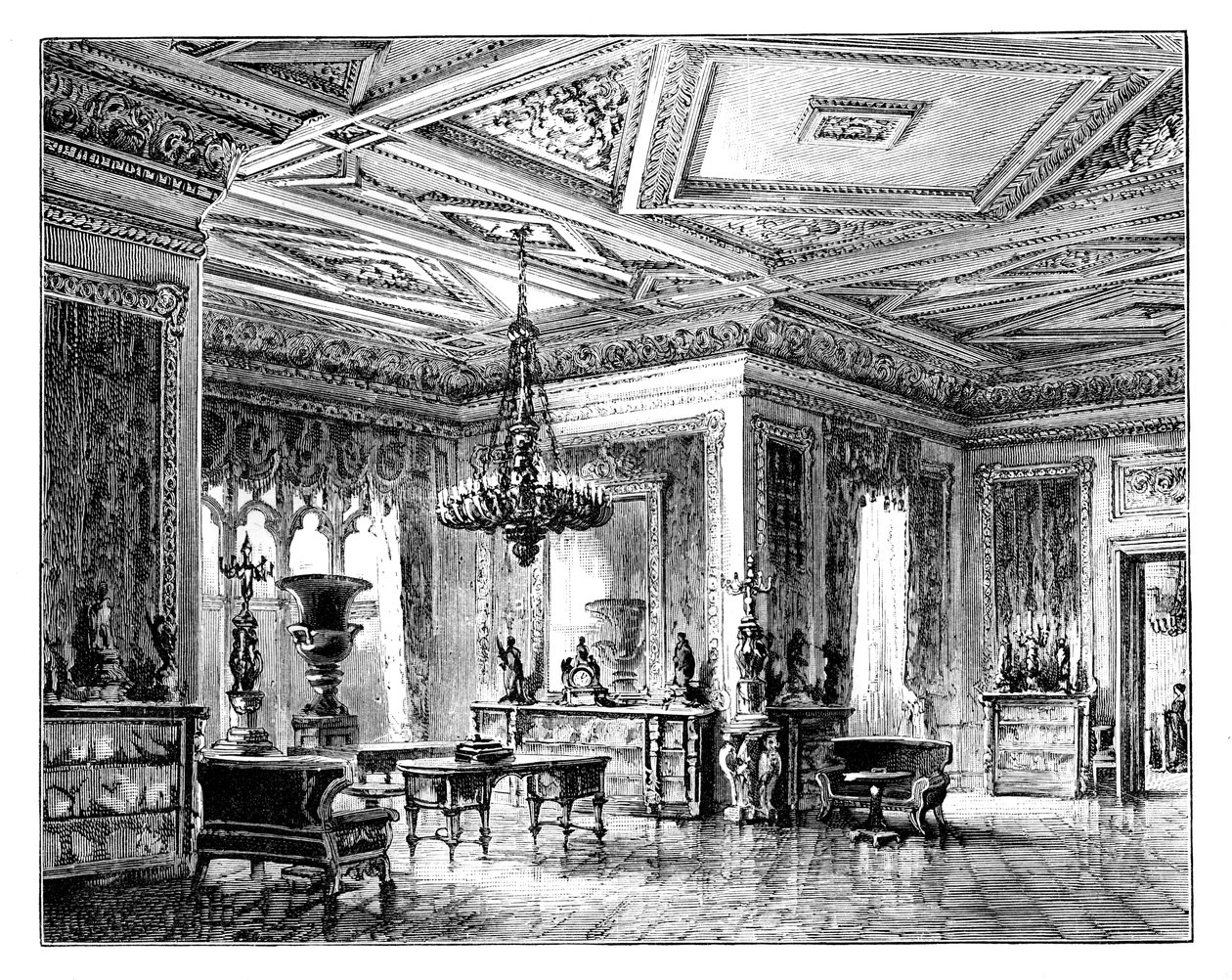 La Sala Verde, Castello di Windsor, c1888 da Unbekannt