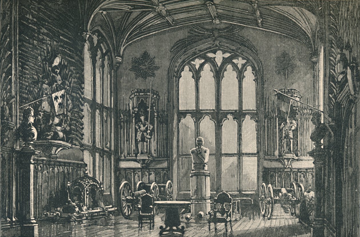 La sala delle guardie, o armeria, 1895 da Unbekannt