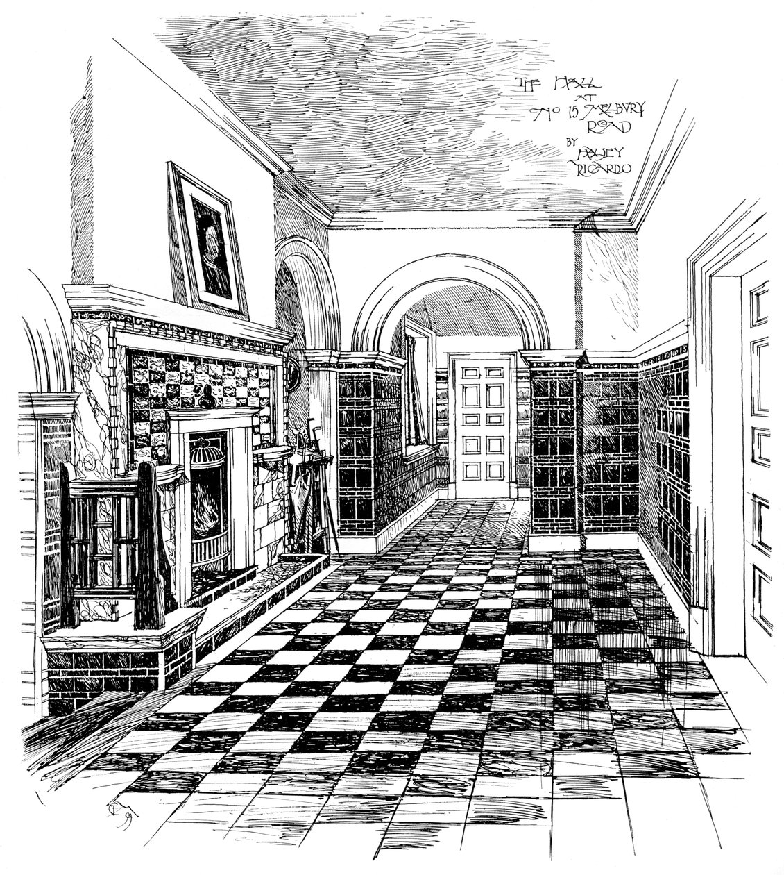 La sala, 15, Melbury Road, 1899 da Unbekannt