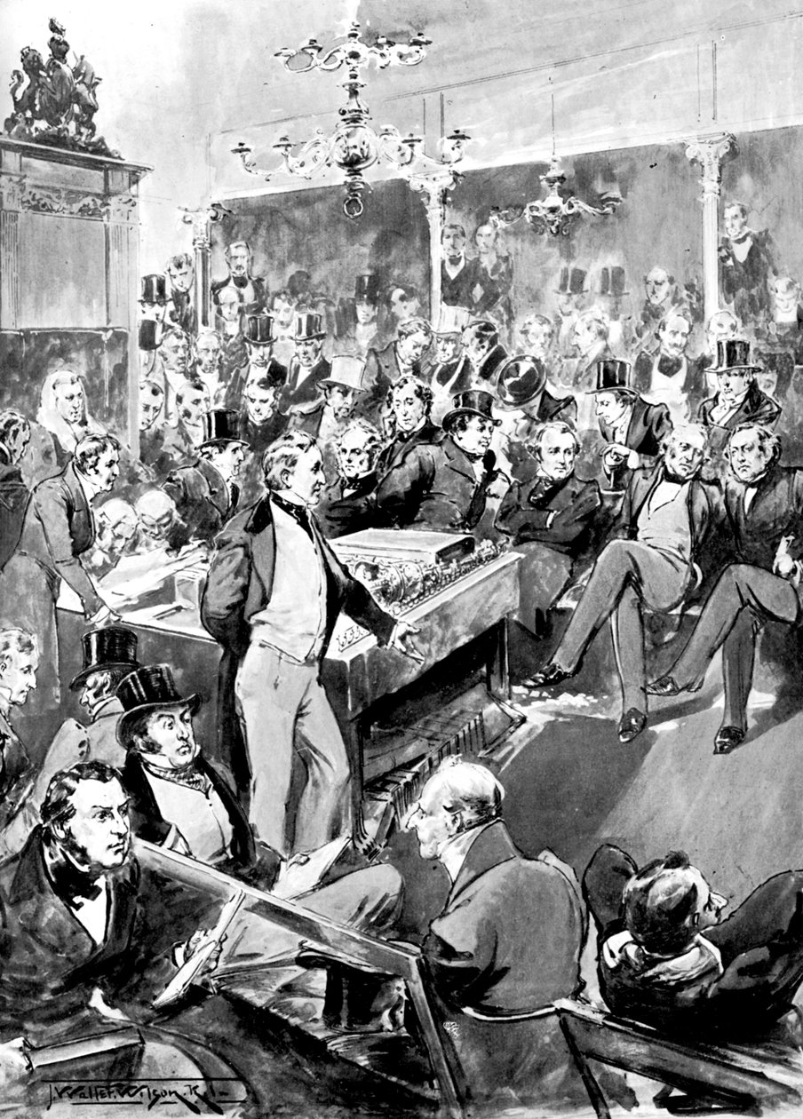 La Camera dei Comuni nel 1846, c1905 da Unbekannt