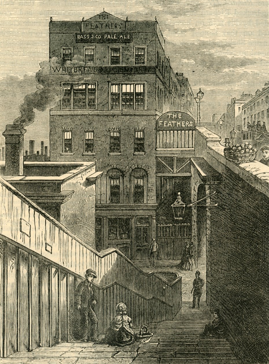 Le case in Waterloo Bridge Road, c1878 da Unbekannt