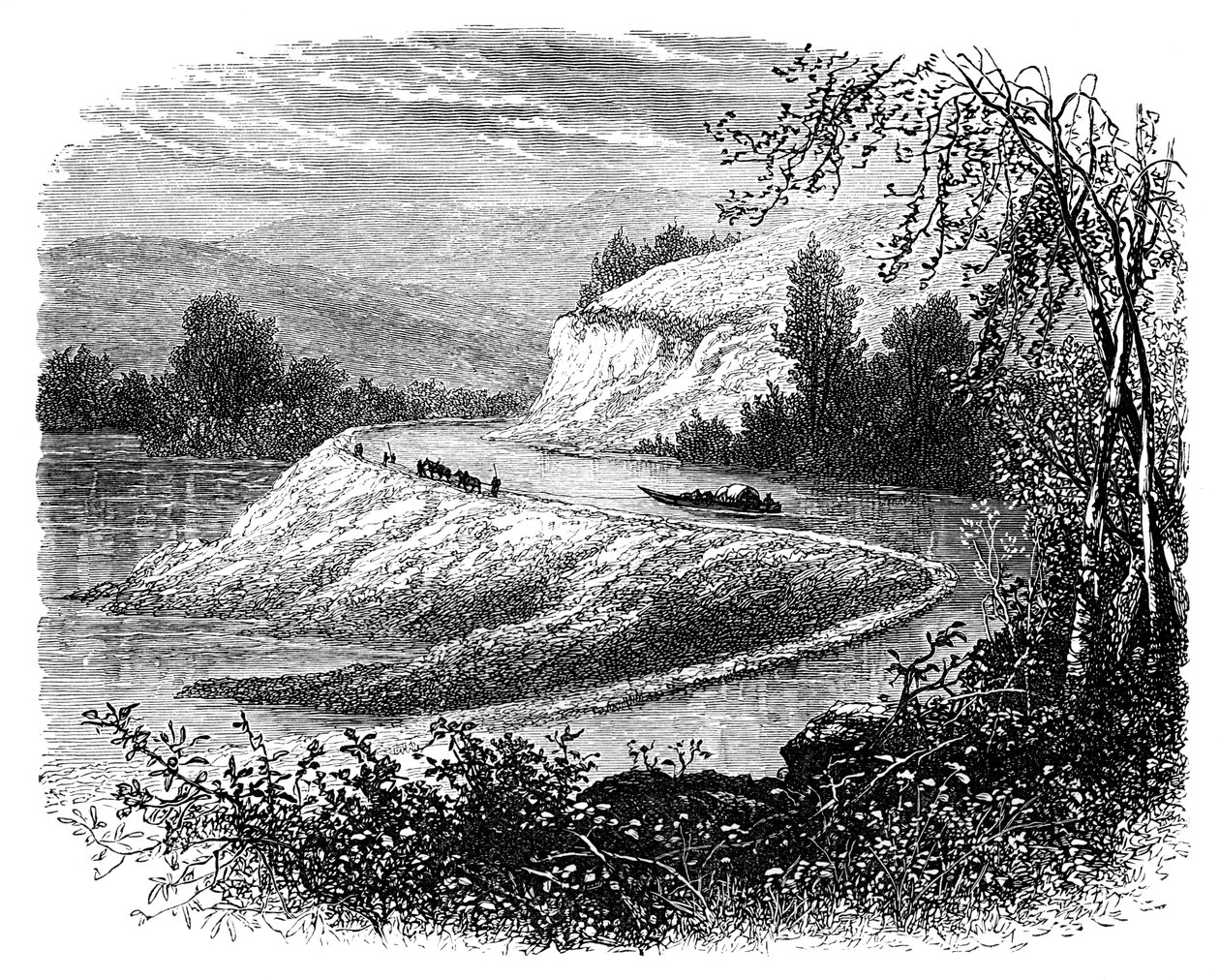 Il fiume James e la campagna vicino a Richmond, Virginia, USA, XIX secolo da Unbekannt
