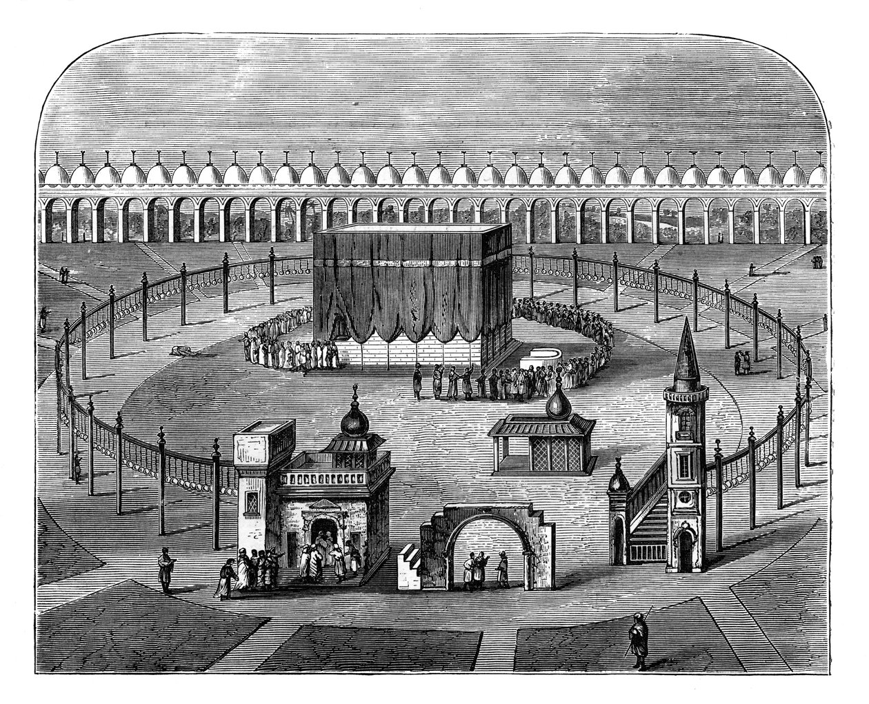 La Kaaba, La Mecca, Arabia Saudita, c1890 da Unbekannt