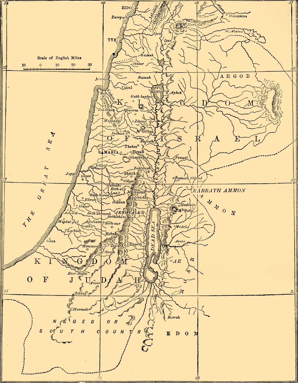 I regni di Giuda e Israele, 1890 da Unbekannt