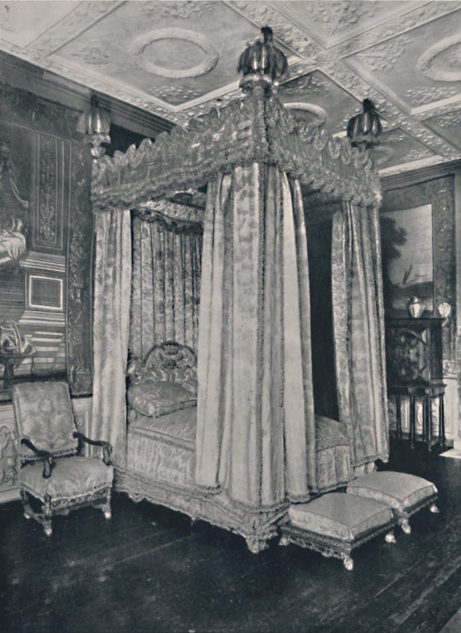 La camera da letto del re a Knole. Letto fatto per Giacomo I da Unbekannt