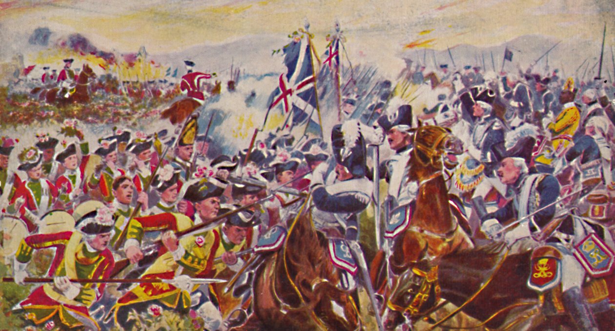 Il Reggimento Yorkshire Light Infantry. La Battaglia nei Rosefields a Minden, 1759, 1939 da Unbekannt