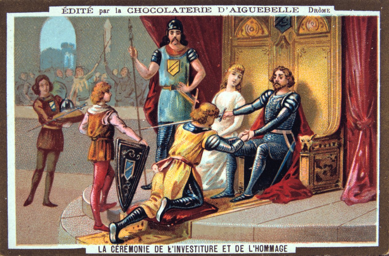 I cavalieri - Giuramento di fedeltà al signore, Medioevo. XIX secolo da Unbekannt