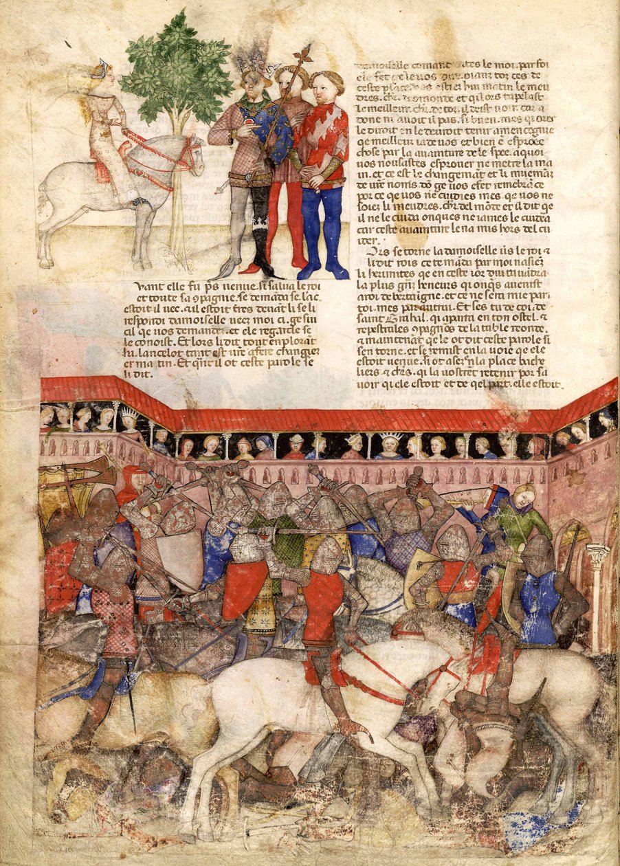 I Cavalieri della Tavola Rotonda, Miniatura da La Quête du Saint Graal et la Mort d