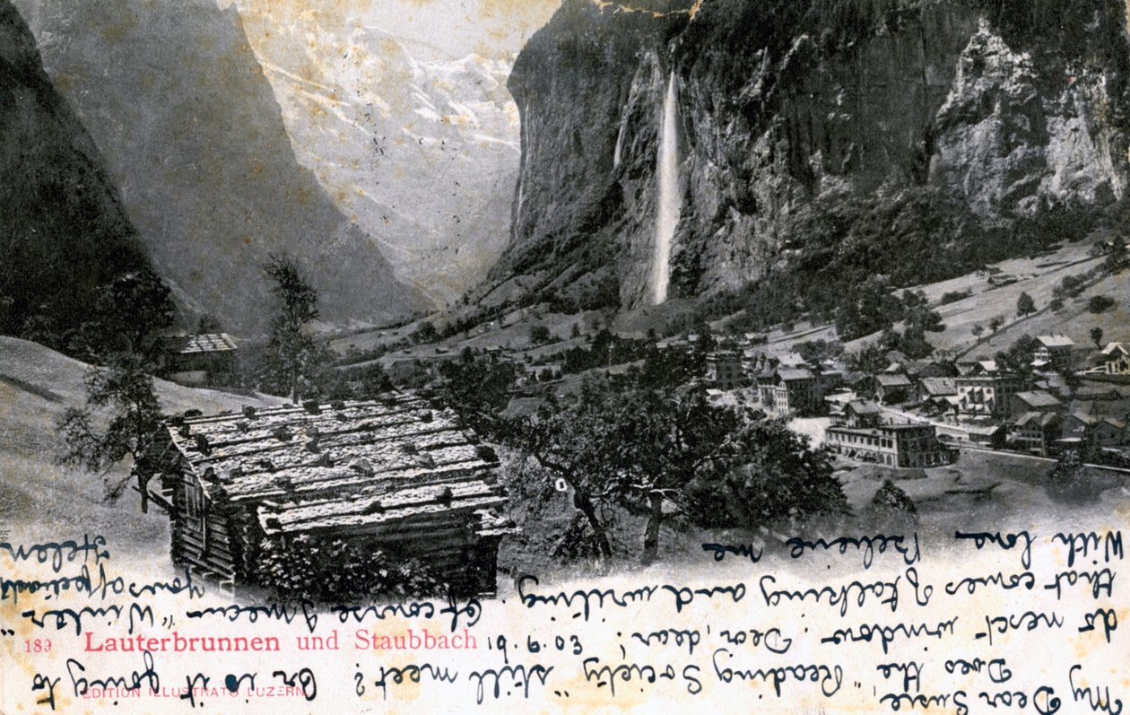La Valle di Lauterbrunnen, Oberland Bernese, Svizzera, 1903 da Unbekannt