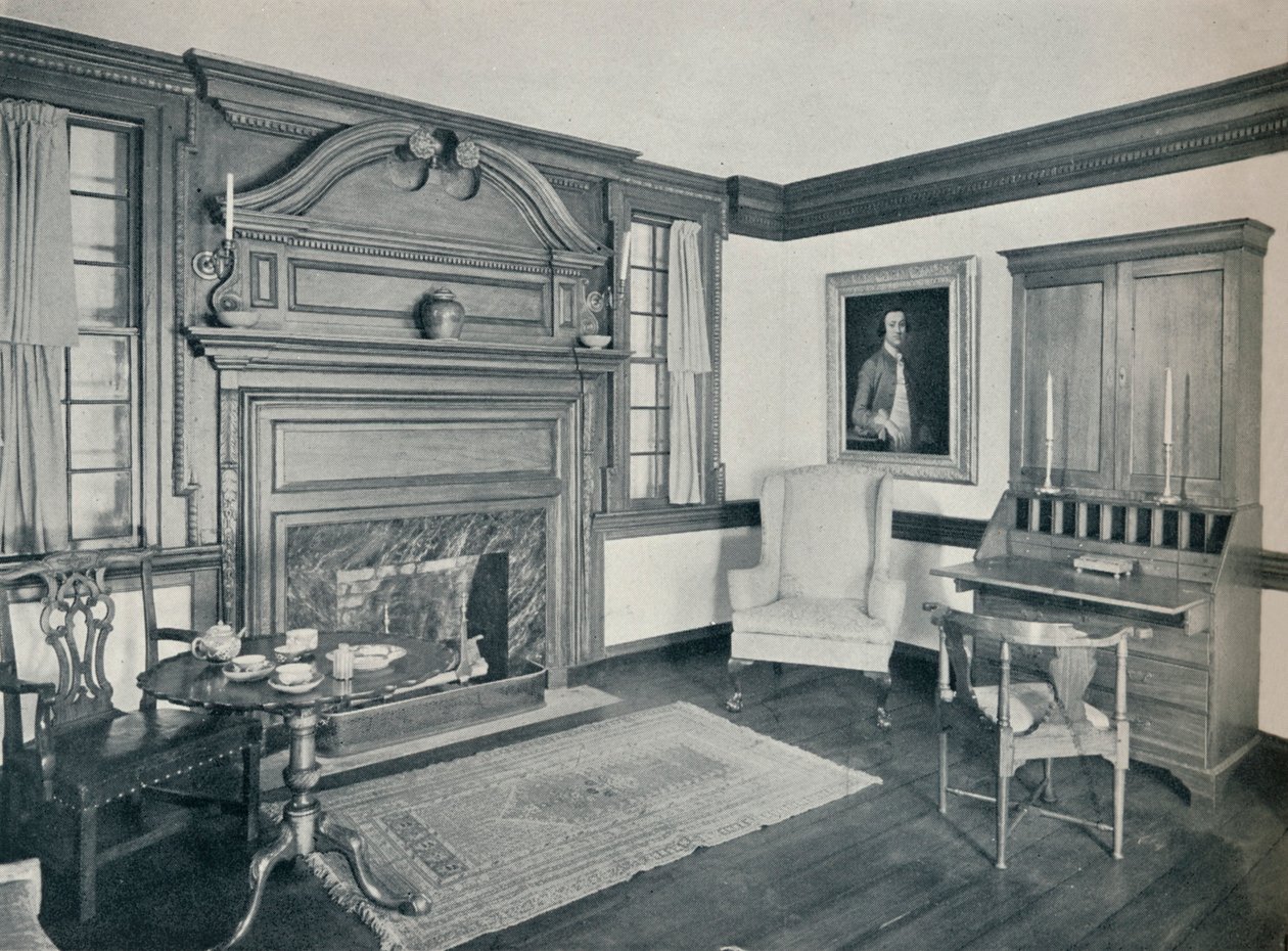 Il soggiorno della casa di Francis Corbin, a Edenton, costruita nel 1758 da Unbekannt