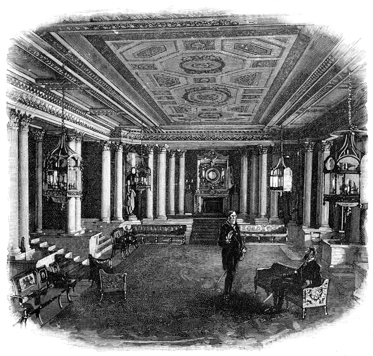 La Sala di Marmo, Buckingham Palace, 1900 da Unbekannt