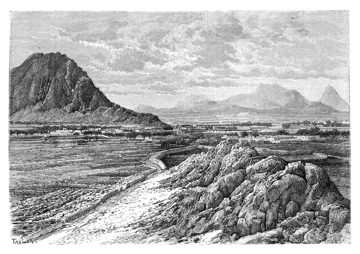 Il Passo Marsha, a nord di Kandahar, Afghanistan, 1895 da Unbekannt